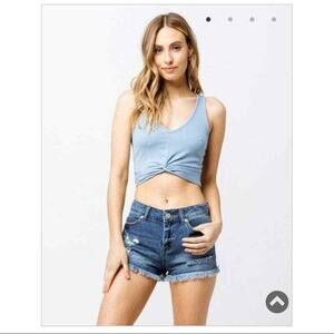 Ashley Mason Jean Shorts Womens 0 Cut Off Distressed Denim Festival Boho Ladies